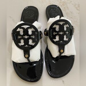 Miller patent sandal